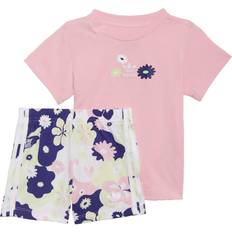 Adidas True Flower Print Shorts Tee Set (HC1949)