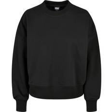 Urban Classics Ladies Oversized Rainbow Crewneck Sweatshirt - Black
