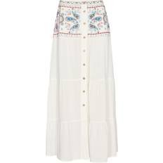 Lange Röcke - Weiß Desigual Long Paisley Skirt - White
