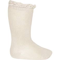 Condor Knee Socks w/ Lace Edge Linen mdr/2