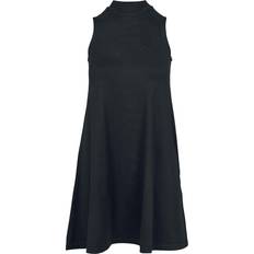 Ausgestellte Kleider - Damen Urban Classics Ladies A-Line Turtleneck Dress - Black