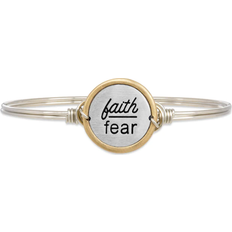 Luca + Danni Faith Over Fear Bangle Bracelet - Silver/Gold