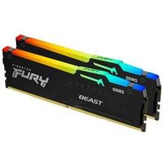 Kingston 32 GB - 6000 MHz - DDR5 RAM Memory Kingston Fury Beast RGB Black DDR5 6000MHz 2x16GB (KF560C40BBAK2-32)