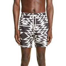 Moncler Geometric Print Swim Trunks