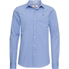 Stretch Cotton Slim Shirt - Blue