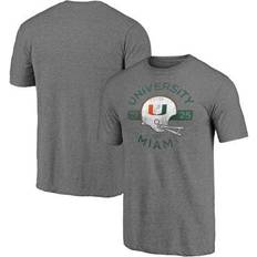 Fanatics Miami Hurricanes Throwback Helmet Tri-Blend T-Shirt Sr
