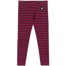 Wood Wood Ira Kid's Leggings - Navy/Red Stripes