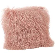 Saro Lifestyle Mongolian Lamb Fur Complete Decoration Pillows Pink (50.8x50.8)