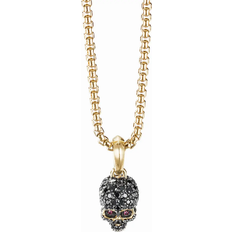 David Yurman Memento Mori Skull Amulet - Gold/Rubies/Diamonds