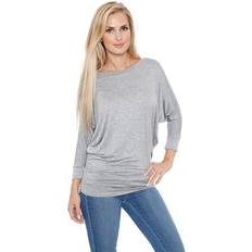 White Mark Women Banded Dolman Top