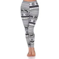 White Mark Womens Snowflake Print Leggings