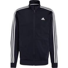 Herren - Jeansjacken - Weiß Oberbekleidung Adidas Essentials Warm-up 3-stripes Track Top, Blue, L, Men
