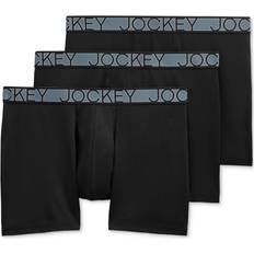 Jockey Red Men's Underwear Jockey Men's 3pk. Logo Boxer Briefs