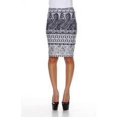 White Mark Women's Printed Pencil Skirt, Small