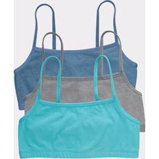 Hanes Women's 3pk String Bralette HFA001 Blue/Gray/Green