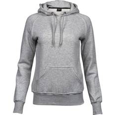 Tee Jays Womens/Ladies Raglan Hooded Sweatshirt (Black) Also in: XL, XXL
