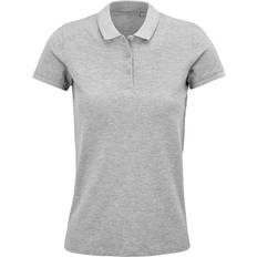 SOLS Womens/Ladies Planet Marl Pique Organic Polo Shirt (Grey)