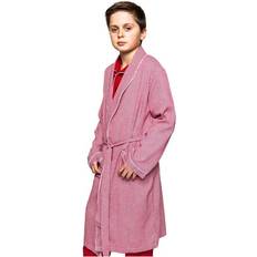 Bath Robes Children's Clothing Petite Plume Kid's Mini Gingham Flannel Robe - Red