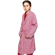 Bath Robes Children's Clothing Petite Plume Kid's Mini Gingham Flannel Robe - Red