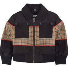 Burberry Kids Liam Branded Panelled Bomber Jacket Coats and jackets