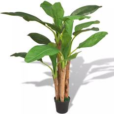 Dekorasjoner vidaXL Artificial Banana Tree Plant with Pot 175 cm Green Kunstig plante