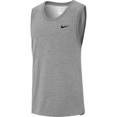 Nike Weiß Tanktops Nike Nk Dry Tank Dfc Solid Träningskläder Black/White