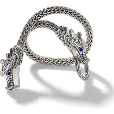 John Hardy Sterling Legends Naga Sapphire Double Dragon Chain Bracelet