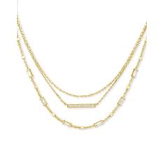Kendra Scott Addison Triple Strand Necklace - Gold/Transparent