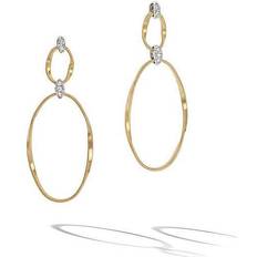 Marco Bicego 18K Onde Double Link Post Earrings Yellow/White