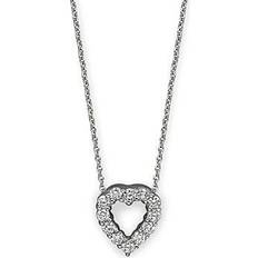 Roberto Coin Tiny Treasures Heart Necklace - White Gold/Diamond