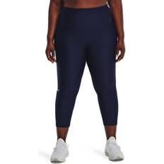 Blue - Women Base Layer Pants Plus Under Armour HeatGear High-Waisted Capri Leggings, Women's, 3XL, 3X