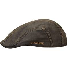 Stetson Madison Old Cotton Flat Cap - Brown