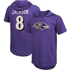 Outerstuff Lamar Jackson Baltimore Ravens Youth Mainliner Player Name & Number T-Shirt - Purple