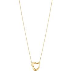 Gull Halskjeder Georg Jensen Love Leaf Heart Necklace - Gold