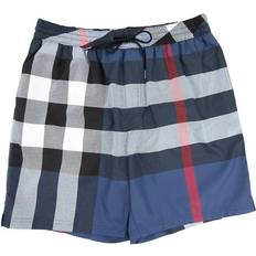 Blue Swimwear Burberry Exaggerated Check Drawcord Swim Shorts - Carbon Blue