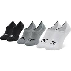 Calvin Klein Sokker Calvin Klein Footie High Cut Logo Socks 3-pack - Mid Grey Melange