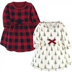 Touched By Nature Organic Cotton Long Sleeve Dresses 2-pack - Tree Plaid