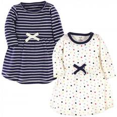 Touched By Nature Organic Cotton Long Sleeve Dresses 2-pack - Colorful Dot