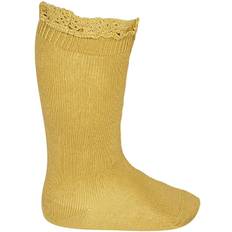 Condor Lace Edging Knee Socks Mustard 6-12