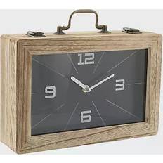 Black Table Clocks Ridge Road Décor Rectangular Wood Table Clock Table Clock 12"