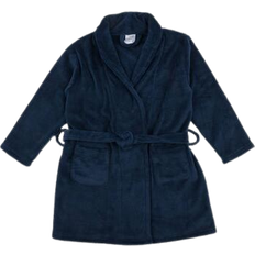 Kid's Leveret Shawl Collar Fleece Robe - Navy