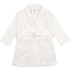 Leveret Kid's Shawl Collar Fleece Robe - White