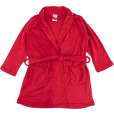 Leveret Kid's Shawl Collar Fleece Robe - Red