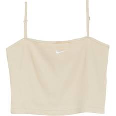 Nike Women's Sportswear Essential Ribbed Crop Top - Sanddrift/White