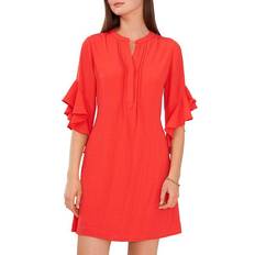 Vince Camuto Flutter Sleeve Dress - Radient Red