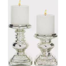 Glass Candle Holders Olivia & May Traditional Candle Holder 9" 2
