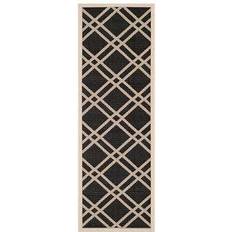 Safavieh Courtyard Margot Black, Beige 27x79"