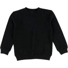 Leveret Neutral Solid Color Pullover Sweatshirt - Black (29415188922442)