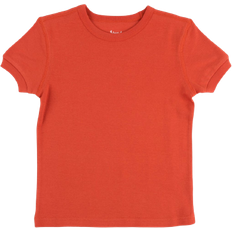Leveret Kid's Short Sleeve Cotton T-shirt - Orange (28988438544458)