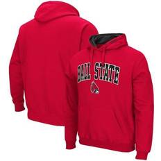 Men's Colosseum Red Louisville Cardinals Big & Tall Arch & Logo 2.0  Pullover Hoodie